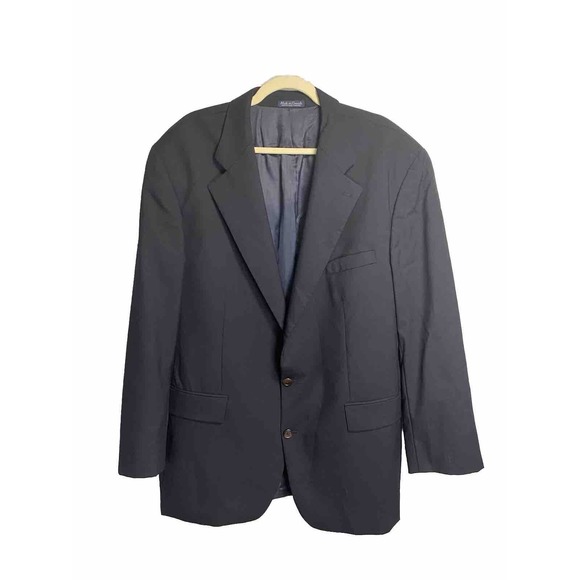 Vintage Mens Chaps Ralph Lauren 100% Wool Blazer Navy Classic Career‎ Size 46T - Picture 1 of 5